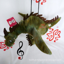 Brinquedo de brinquedo de música de pelúcia dinossauro